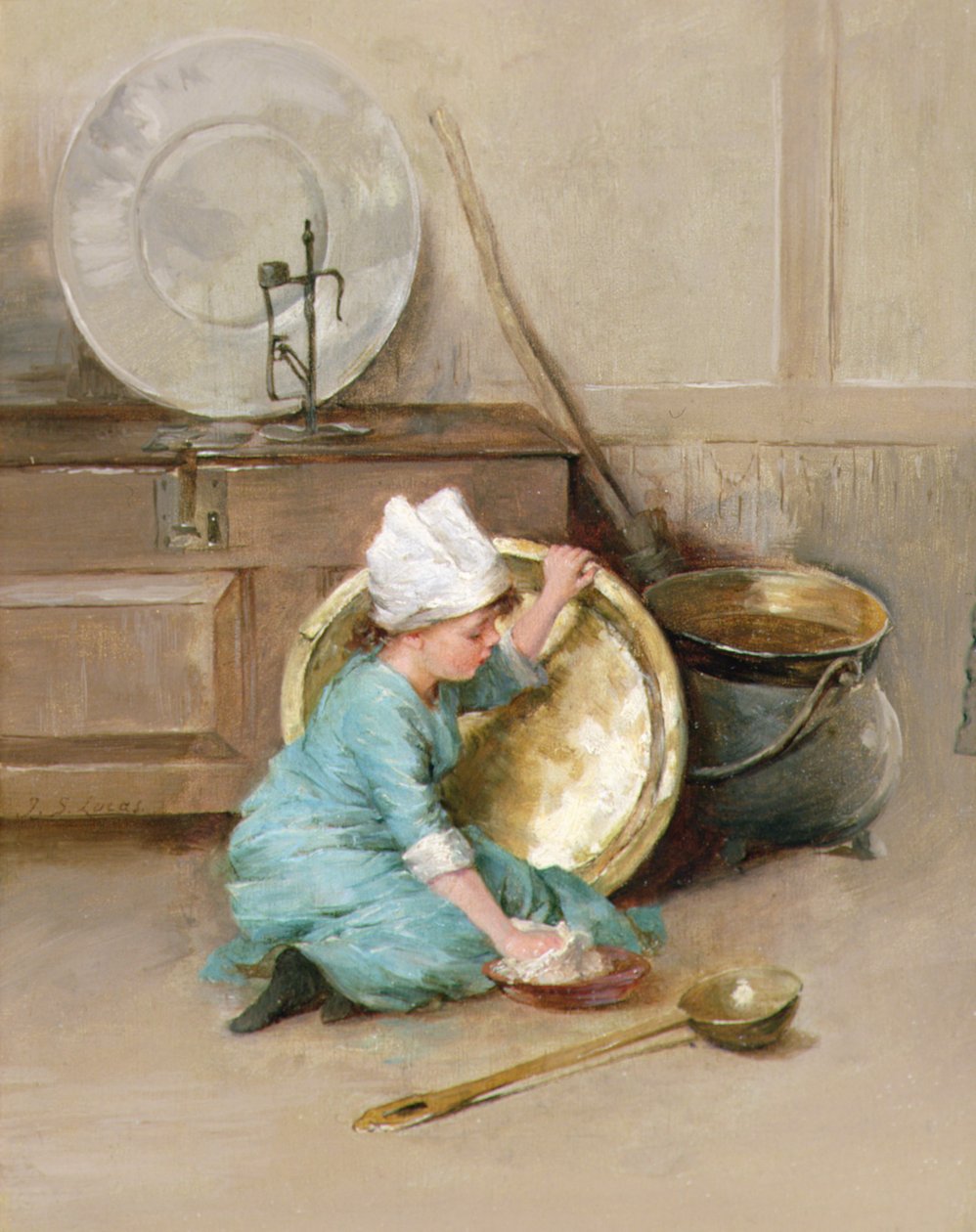 Parlatma Pirinç, c.1900 (panelde yağ) by Marie Elizabeth Seymour Lucas
