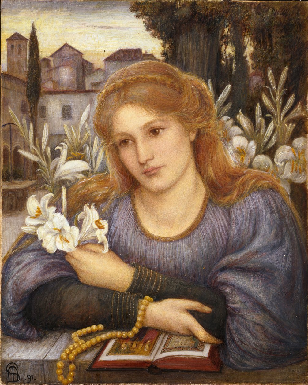 Manastır Zambakları, 1891 by Marie Euphrosyne Spartali