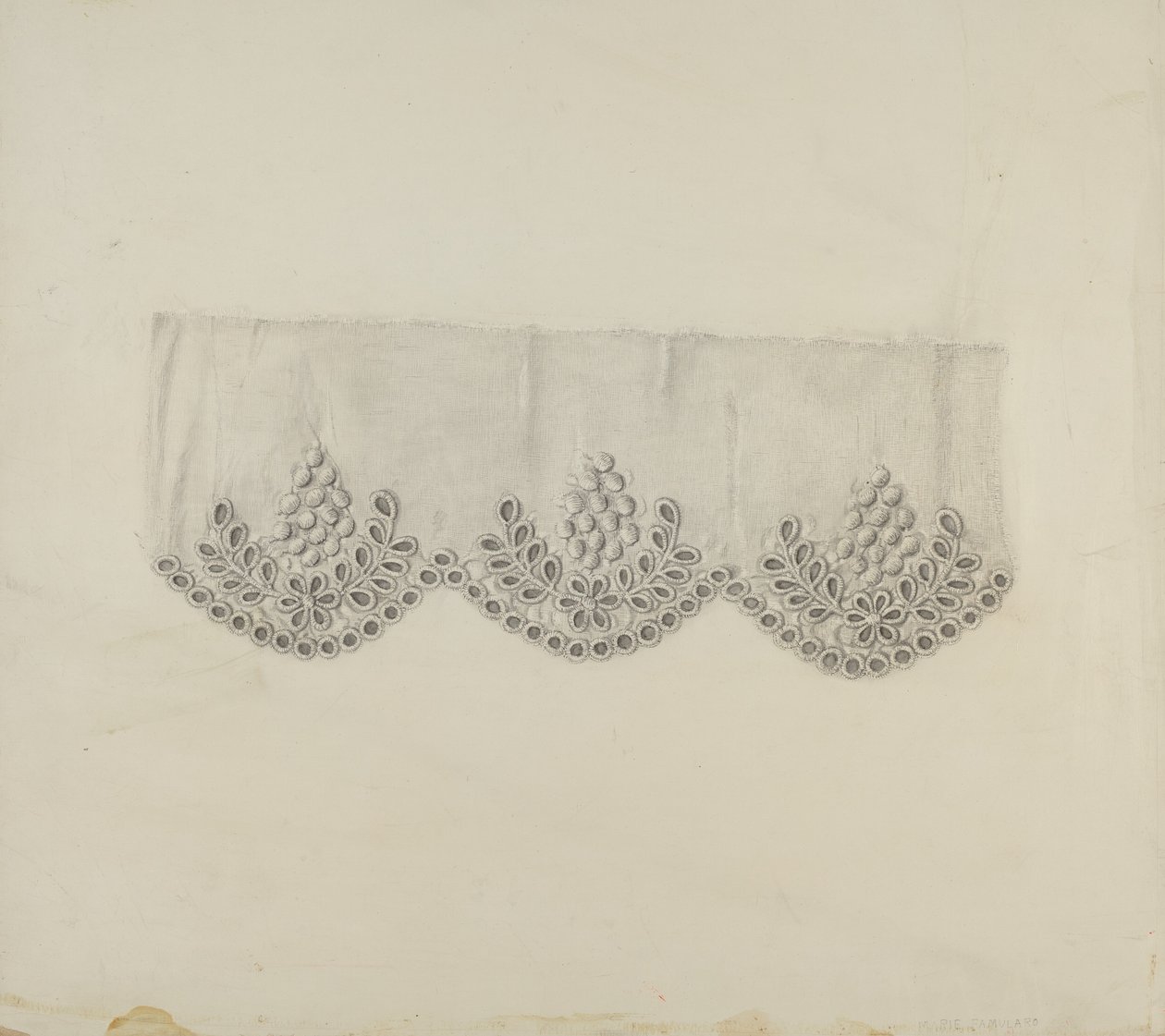 İşlemeli Kenar, c. 1938. by Marie Famularo