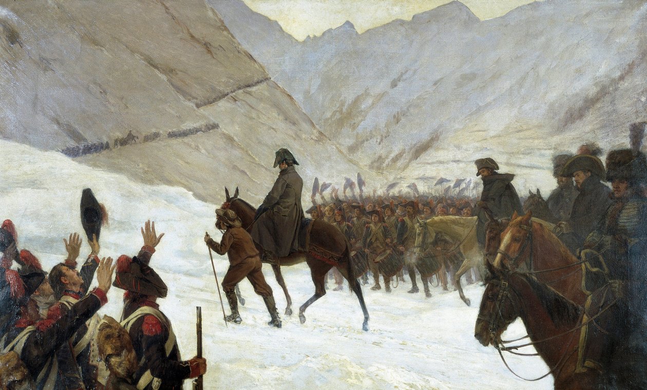 Grand-Saint-Bernard'ın geçişi, 20 Mayıs by Marie Felix Edmond de Boislecomte