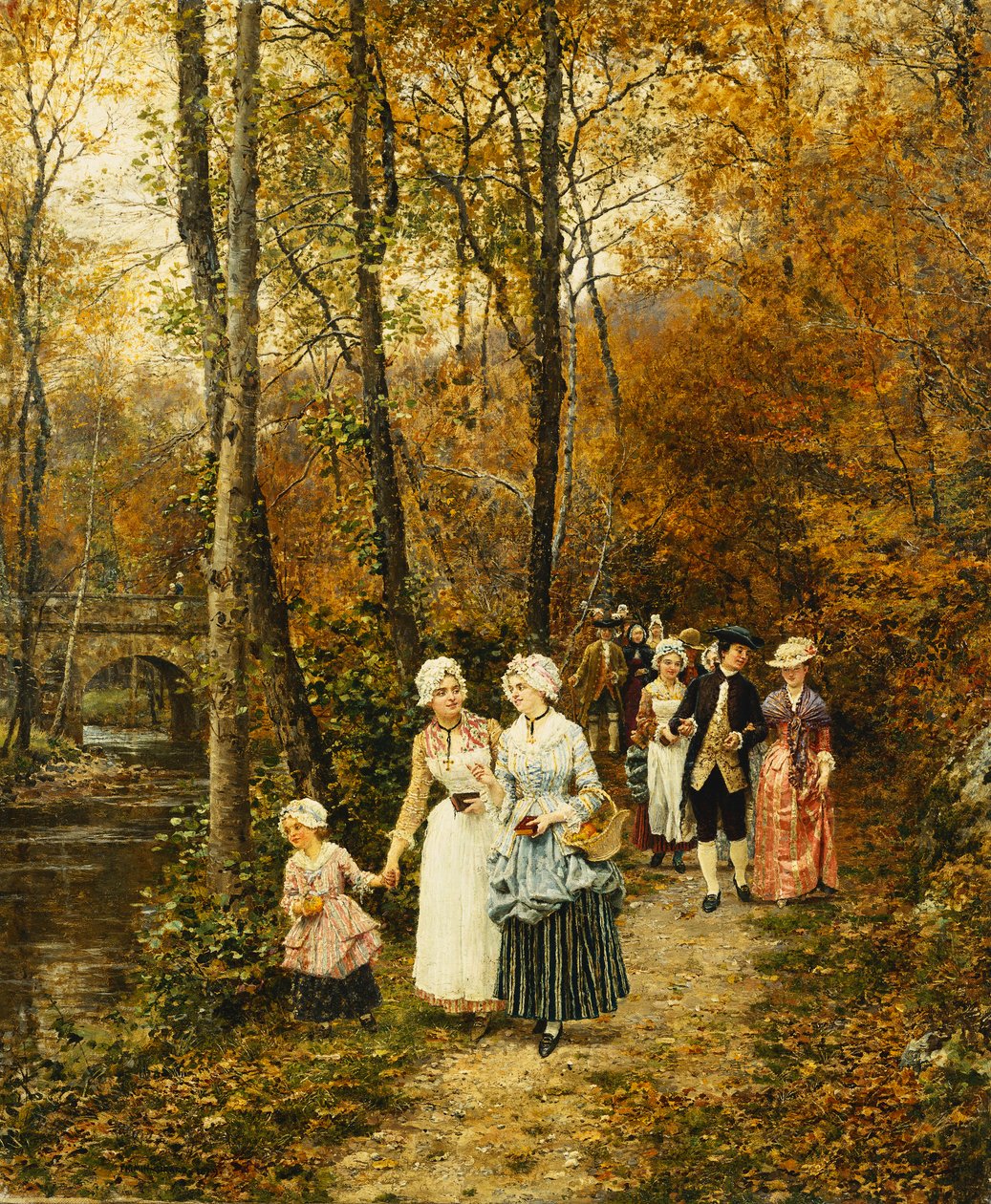 Öğleden Sonra Yürüyüşü, 1879 by Marie Francois Firmin Girard