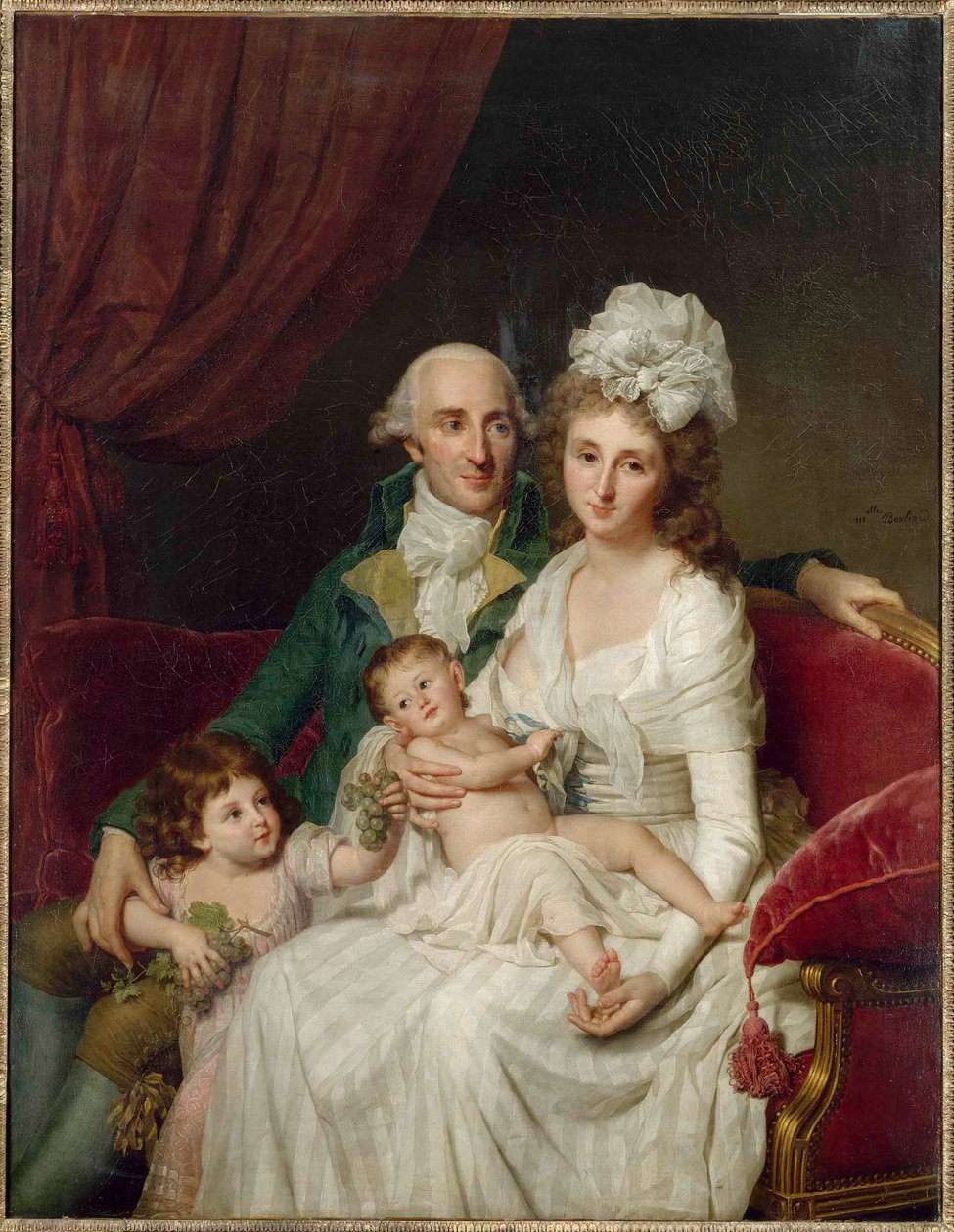 Monsieur Olive, Brittany Eyaletleri Saymanı ve ailesi, 1791-1792. by Marie Genevieve Bouliard
