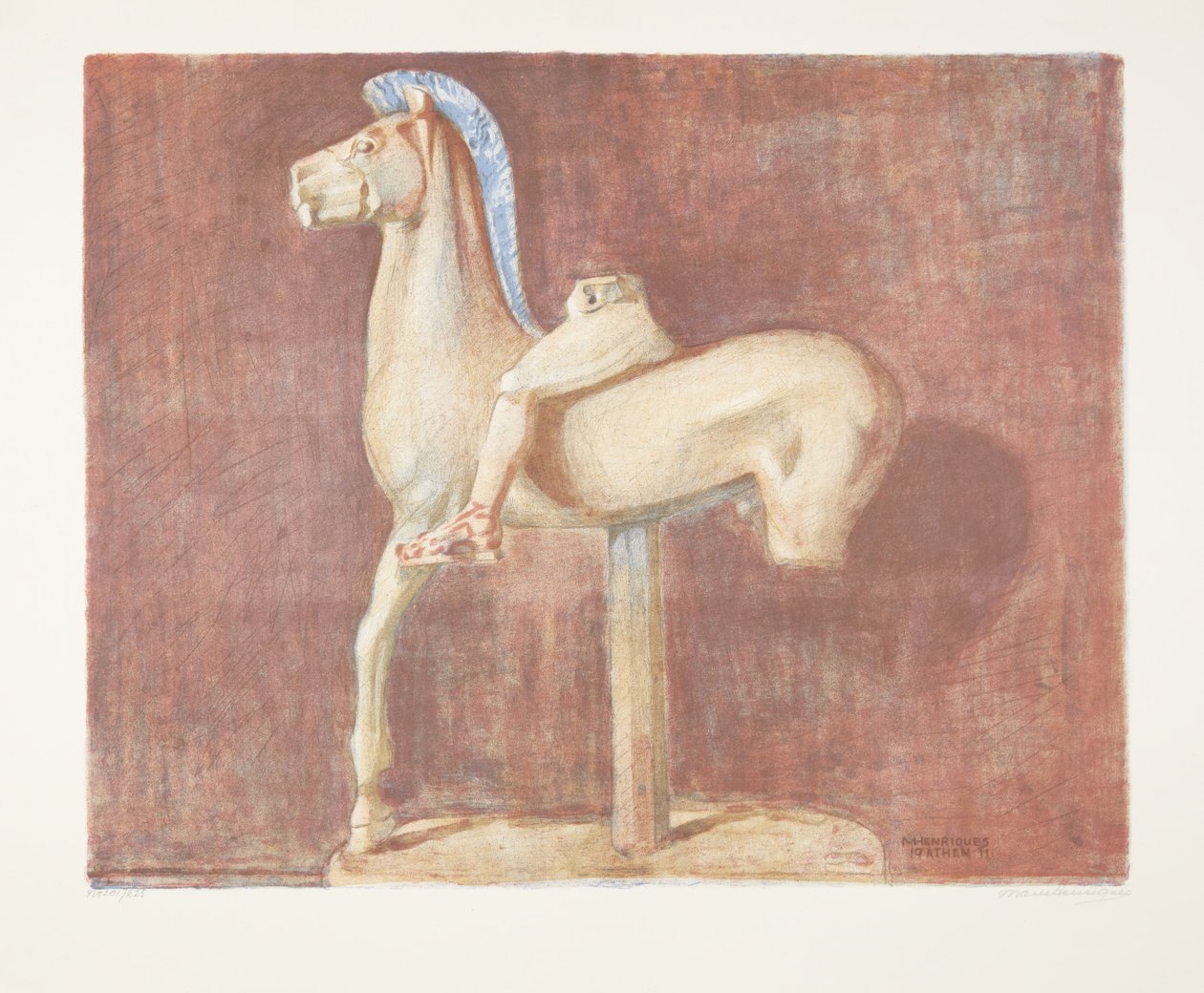 Arkaik Yunan Binicilik Heykeli (Atina) by Marie Henriques