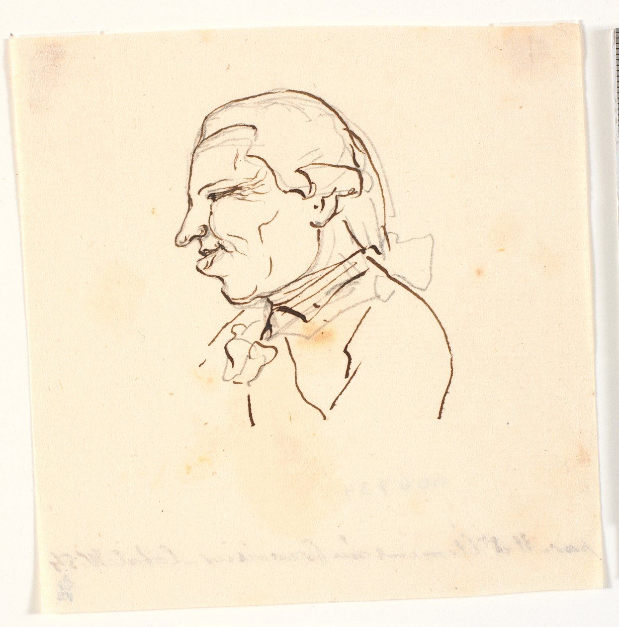 Erkek portresi. Soldaki profil. karikatür by Marie Jeanne Clemens