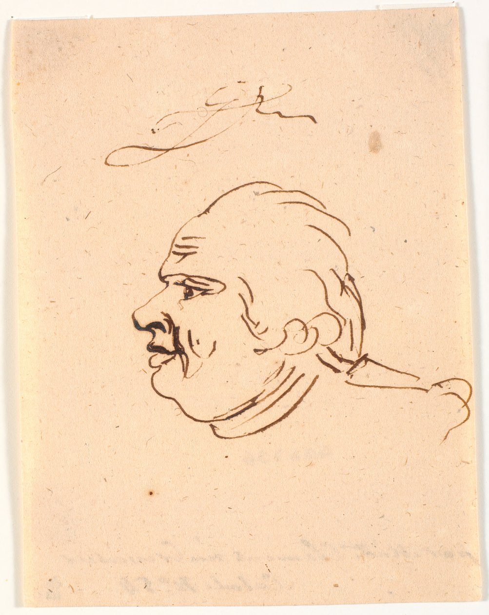 Erkek portresi. Soldaki profil. karikatür by Marie Jeanne Clemens