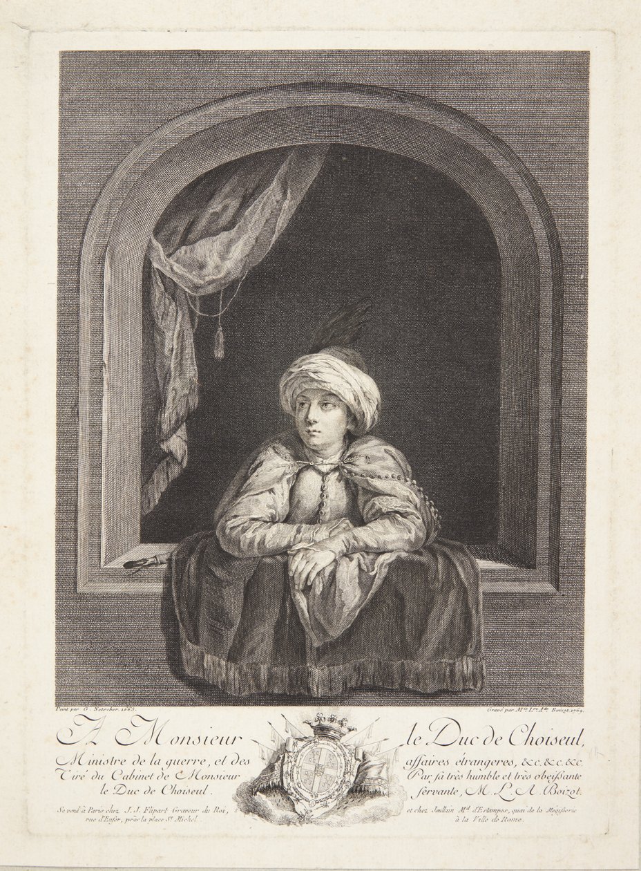 Pencerede türbanlı bir çocuk by Marie Louise Adélaïde Boizot