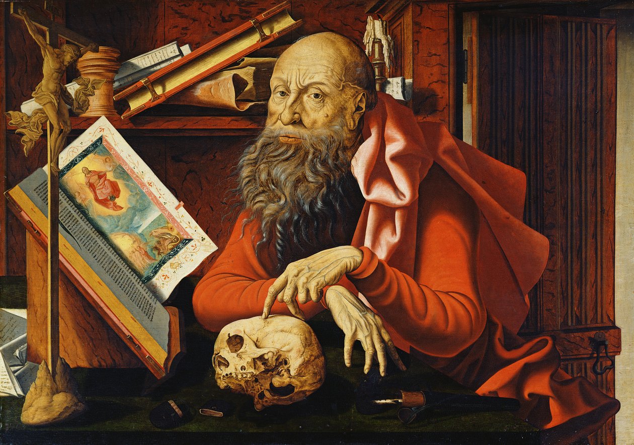Aziz Jerome hitabetinde by Marinus van Roejmerswaelen