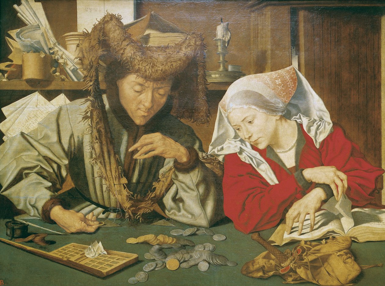 Tefeci ve Karısı by Marinus van Roejmerswaelen