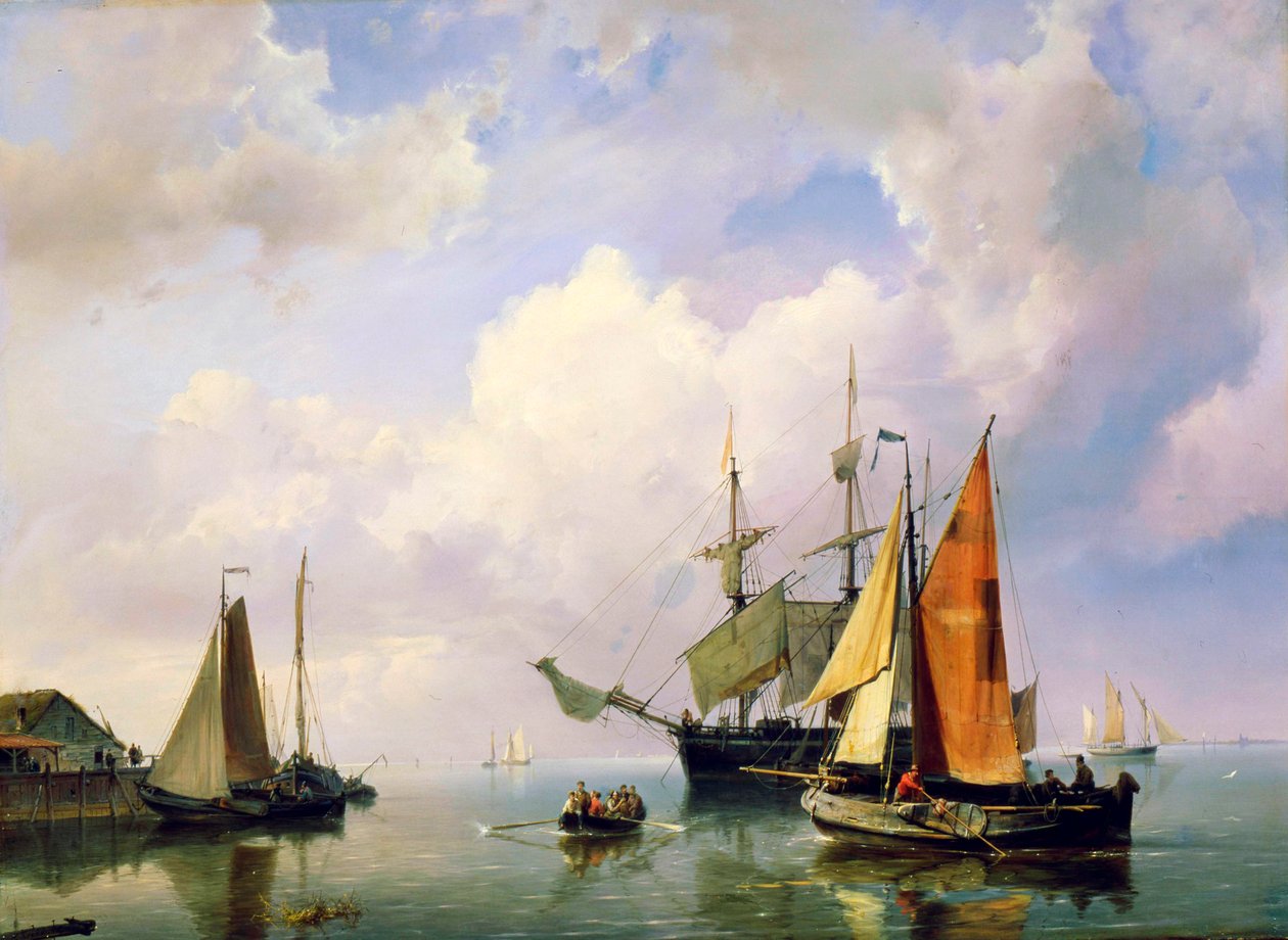 Bir Deniz Manzarası, 19. yüzyılın ortalarında. by Marinus Adrianus Koekkoek