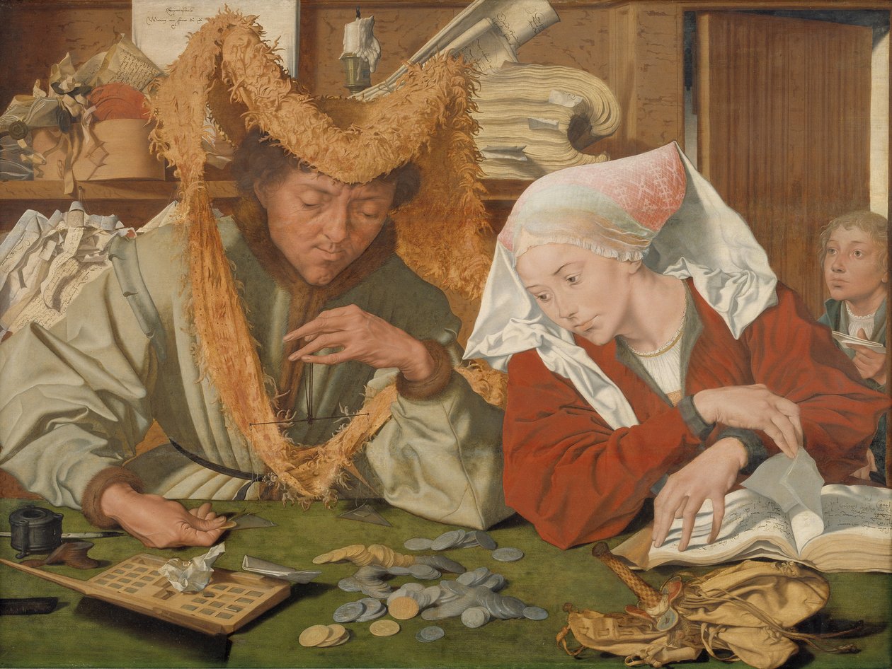 Tüccar ve Karısı by Marinus van Reymerswale