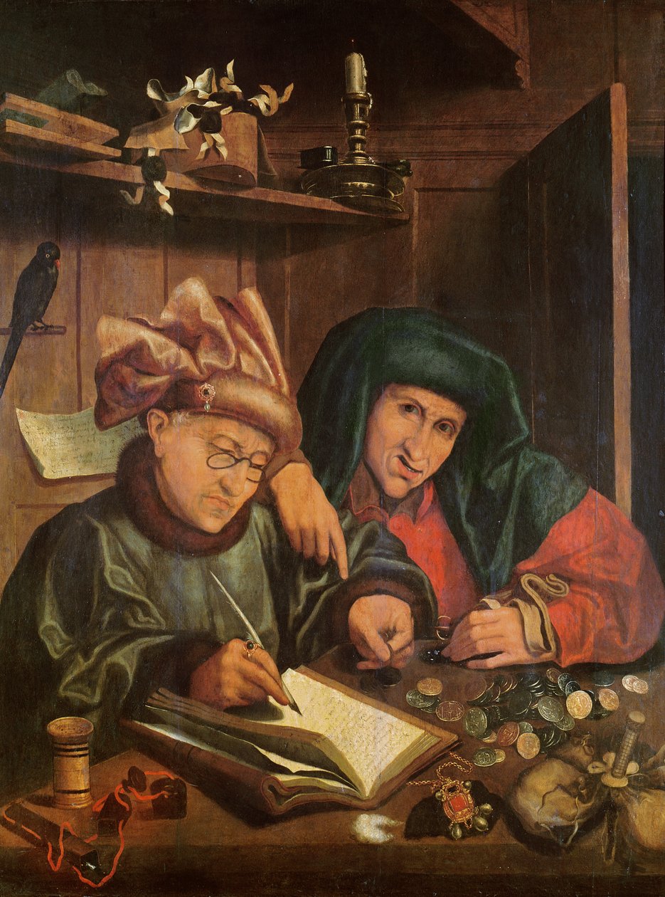 Borç Verenler by Marinus van Roejmerswaelen