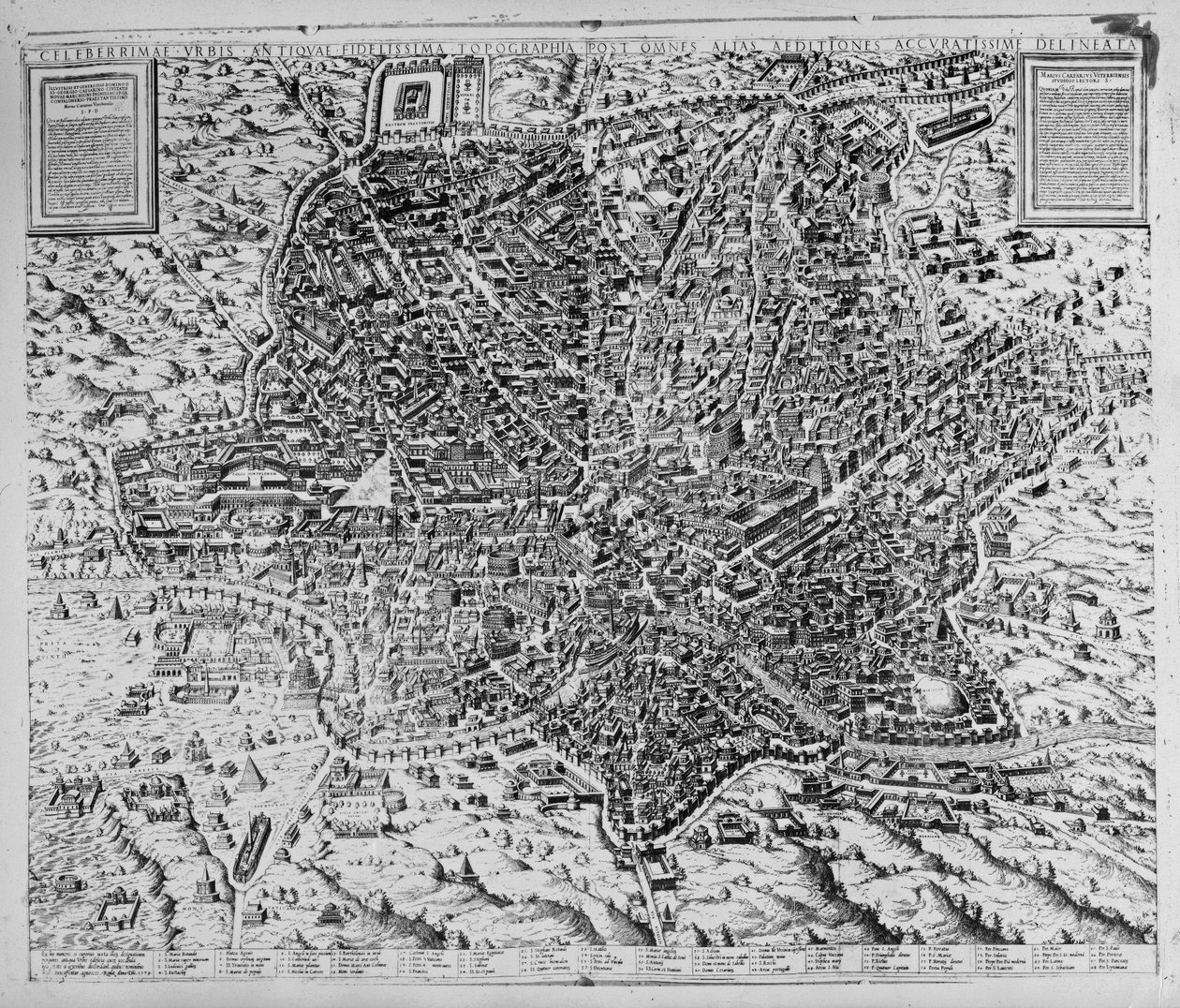 Roma Haritası, 1579 by Mario Cartaro