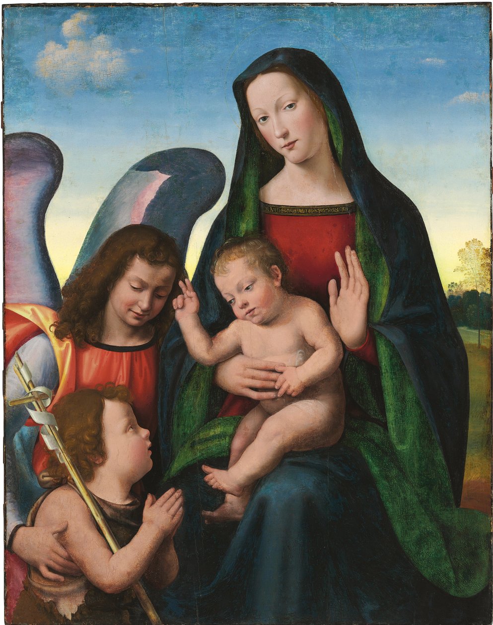 Genç Vaftizci Yahya ve bir Melek ile Madonna ve Çocuk by Mariotto Albertinelli