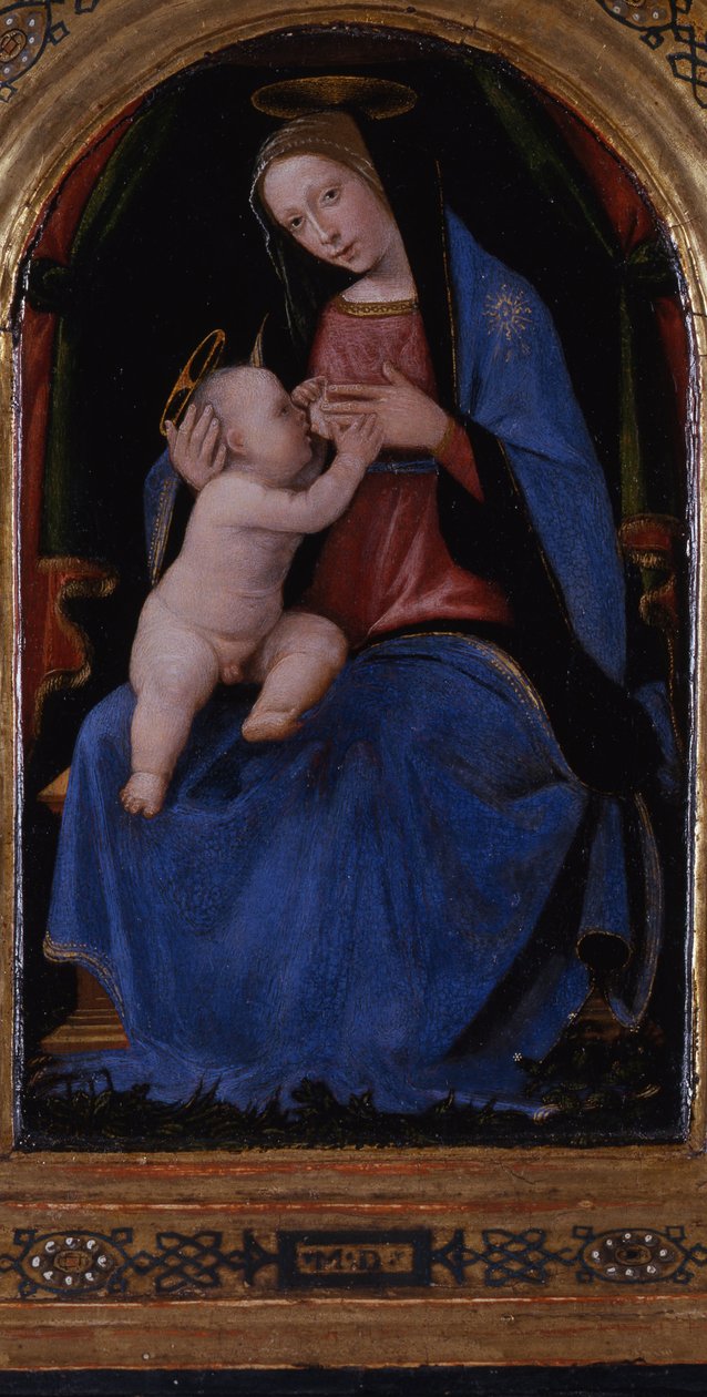 Üç Parçalı, orta panel: Enthroned Maria lactans, 1500 by Mariotto Albertinelli