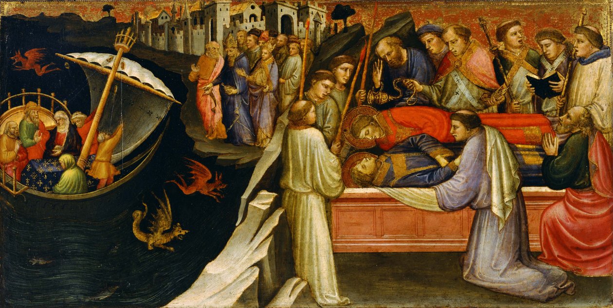 Aziz Stephen Efsanesinden Sahneleri Temsil Eden Predella Panosu, 1408 by Mariotto di Nardo