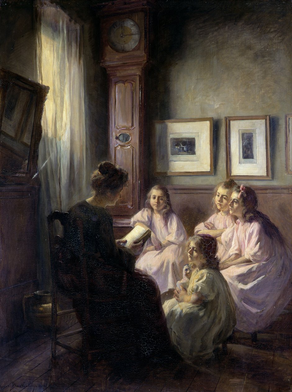 Çocuklar için masallar, 1904 tuval üzerine yağlı boya by Marius Bartholoty
