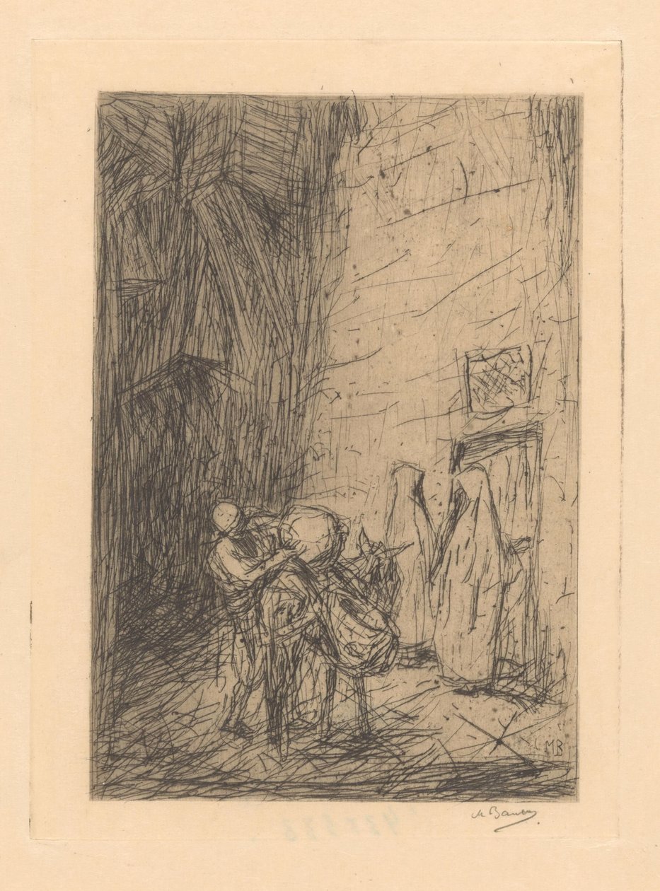 Osmanlı tüccarı by Marius Bauer (signed by artist)