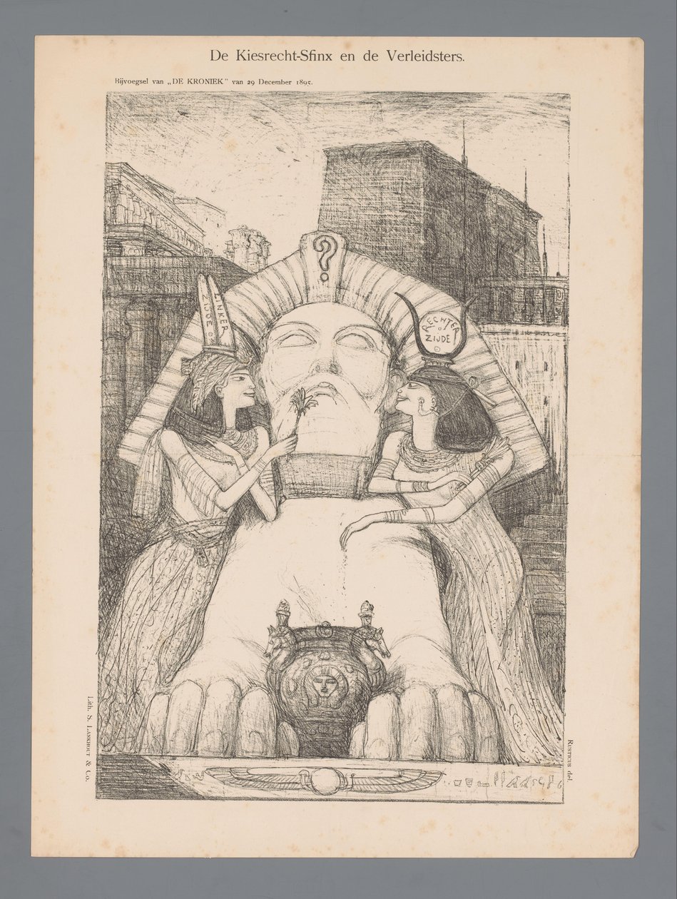 Suffrage Sfenks ve Baştan Çıkarıcılar (nesnedeki başlık) by Marius Bauer