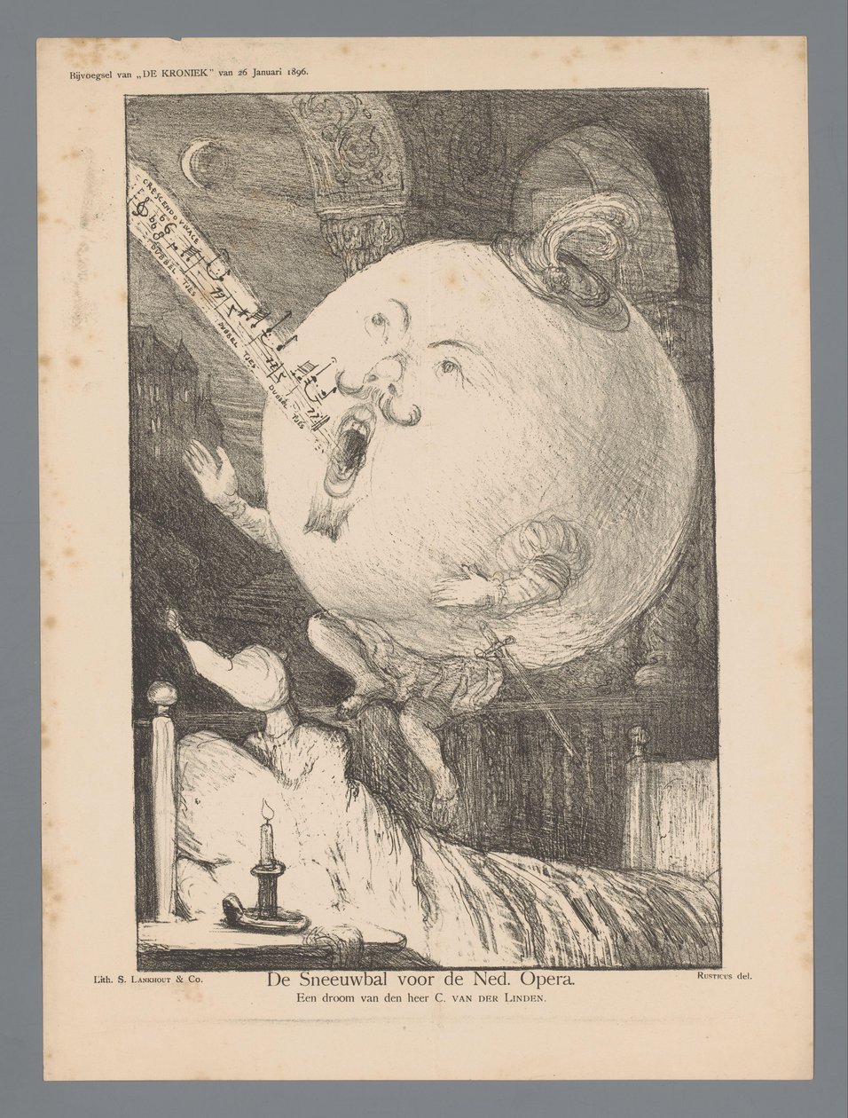 Hollandalılar için Kartopu. Opera (nesne üzerindeki başlık) by Marius Bauer