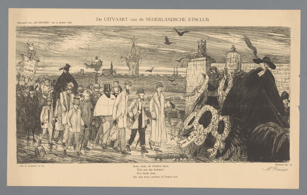 Hollanda Dağcılık Kulübünün Cenazesi (nesnenin başlığı) by Marius Bauer