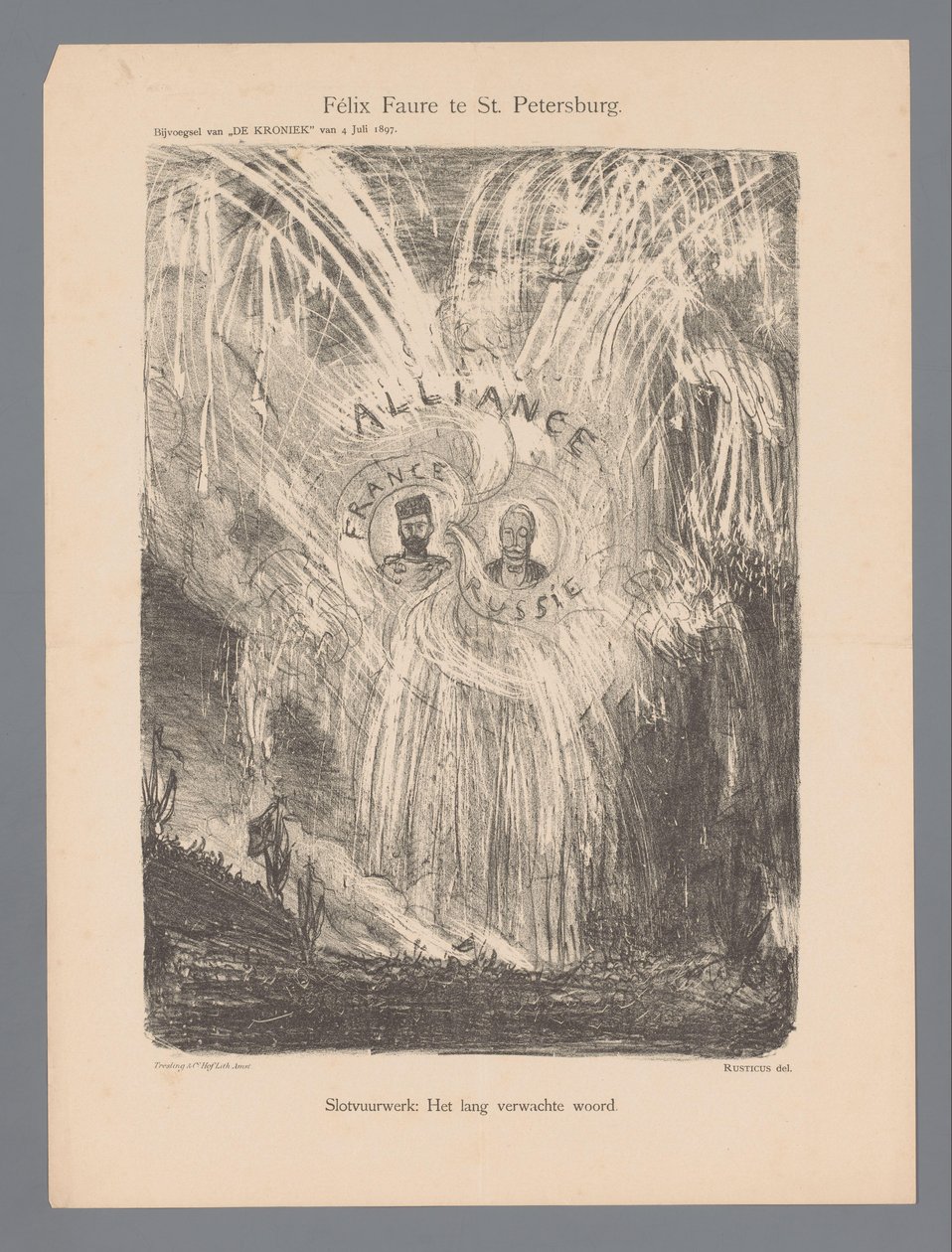 Félix Faure te St. Petersburg (nesne üzerindeki başlık) by Marius Bauer