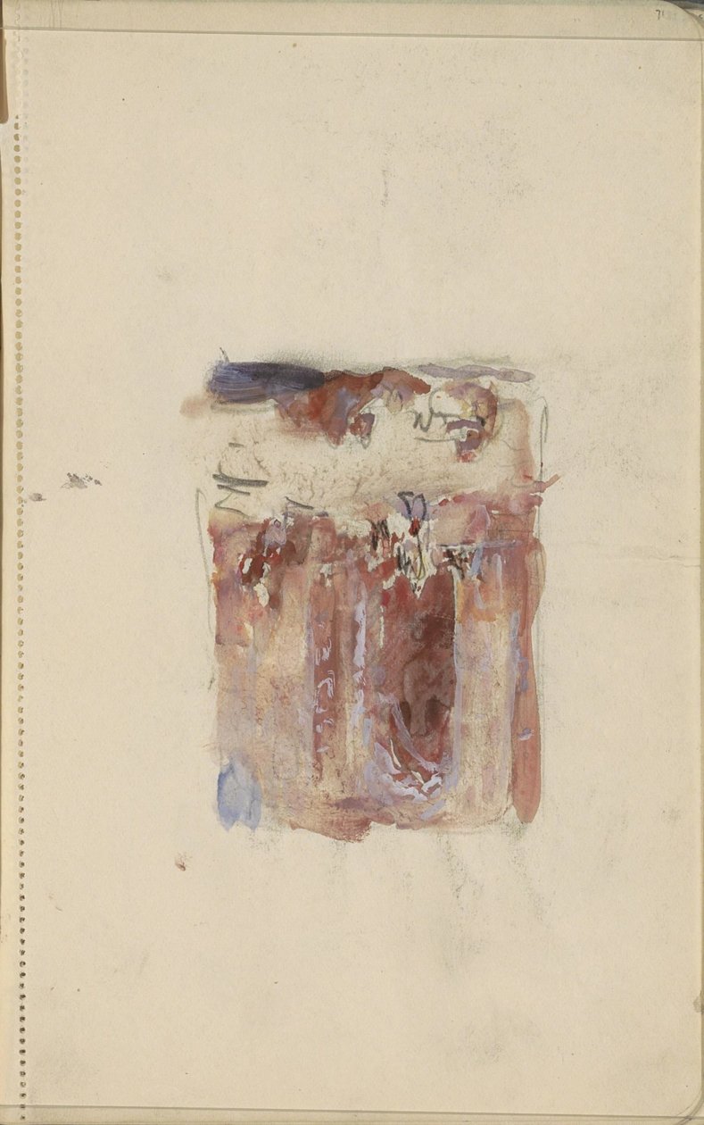Portalda oturan figürlerin olduğu sokak by Marius Bauer