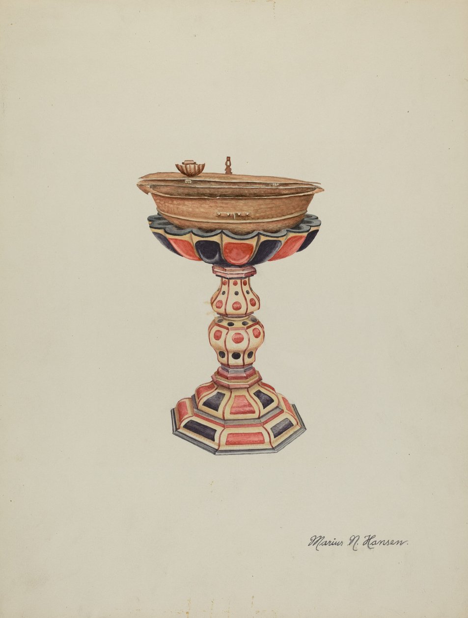 Vaftiz Yazı Tipi ve Standı, c. 1939. by Marius Hansen