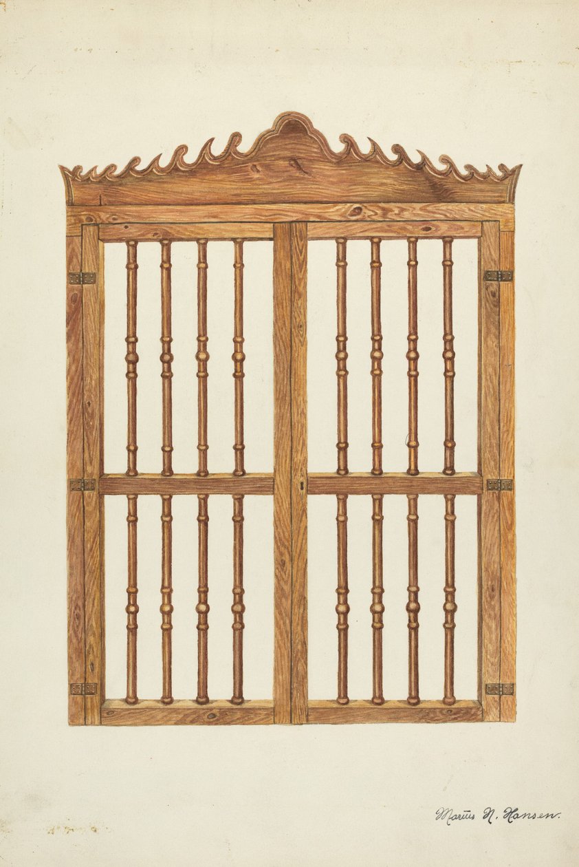 Ahşap Menfez Kapılar, c. 1937. by Marius Hansen