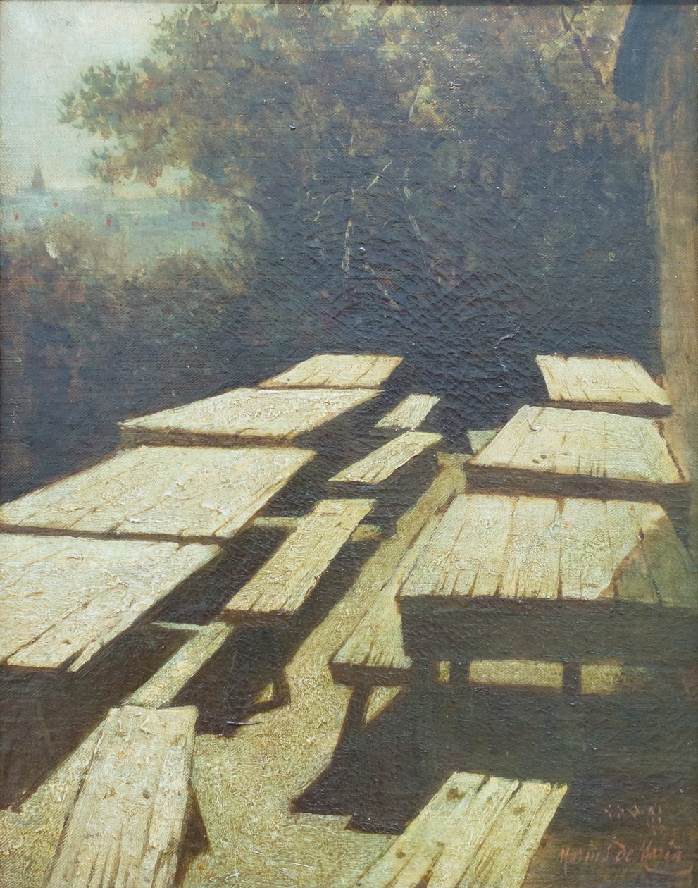 Bir meyhanenin masalarında ay by Marius Pictor (1852 1924)
