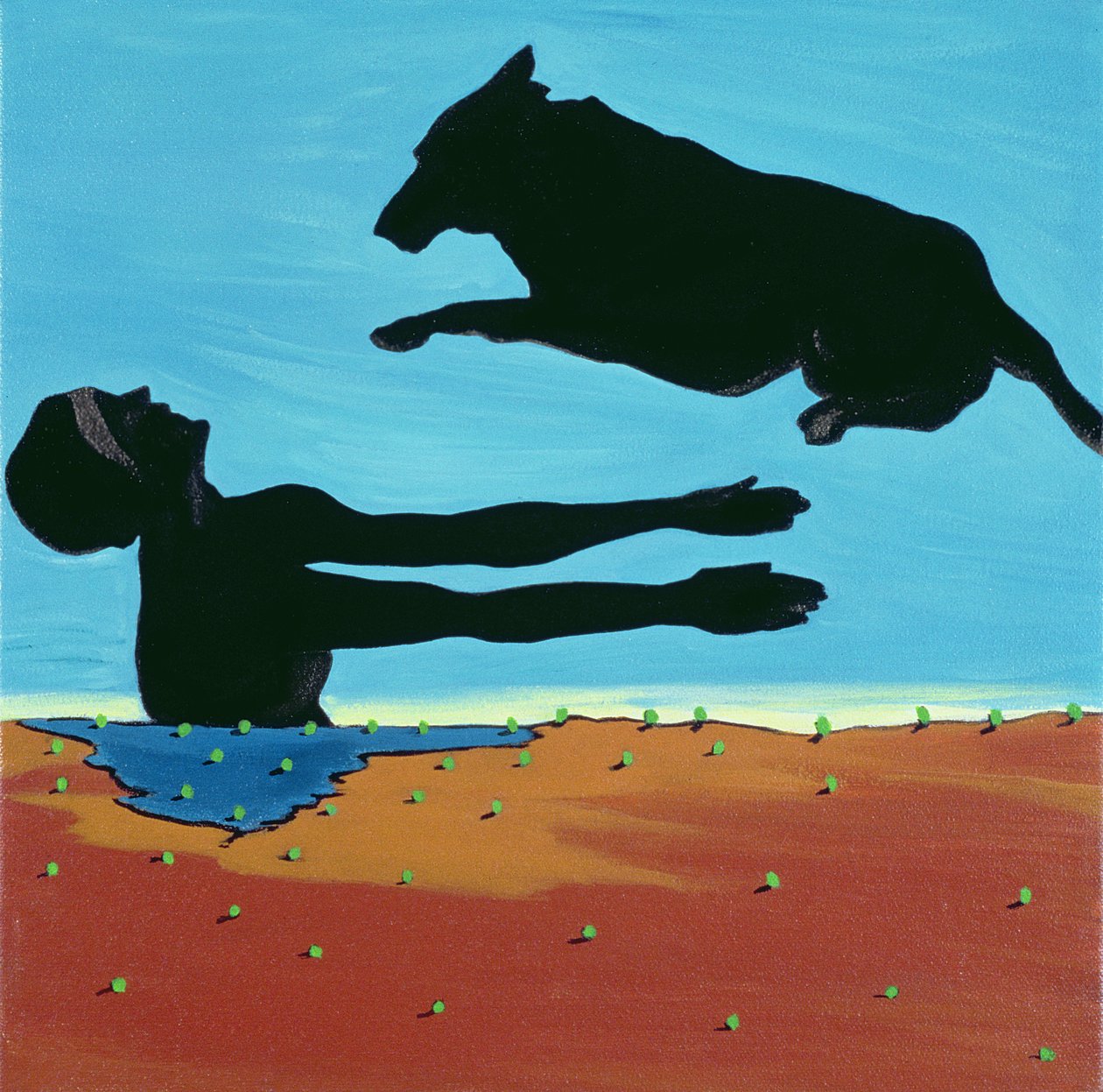 Chestertowns Shore, 1999 (tuval üzerine akrilik) by Marjorie Weiss
