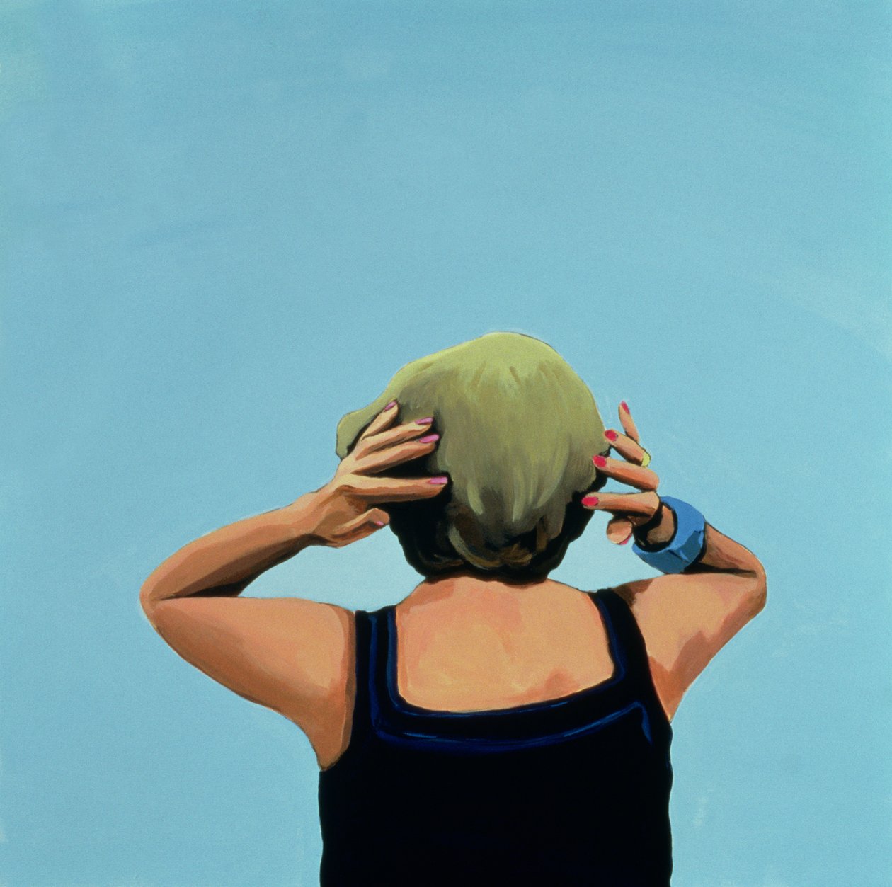 Küba Portresi #11, 1996 (tuval üzerine akrilik) by Marjorie Weiss