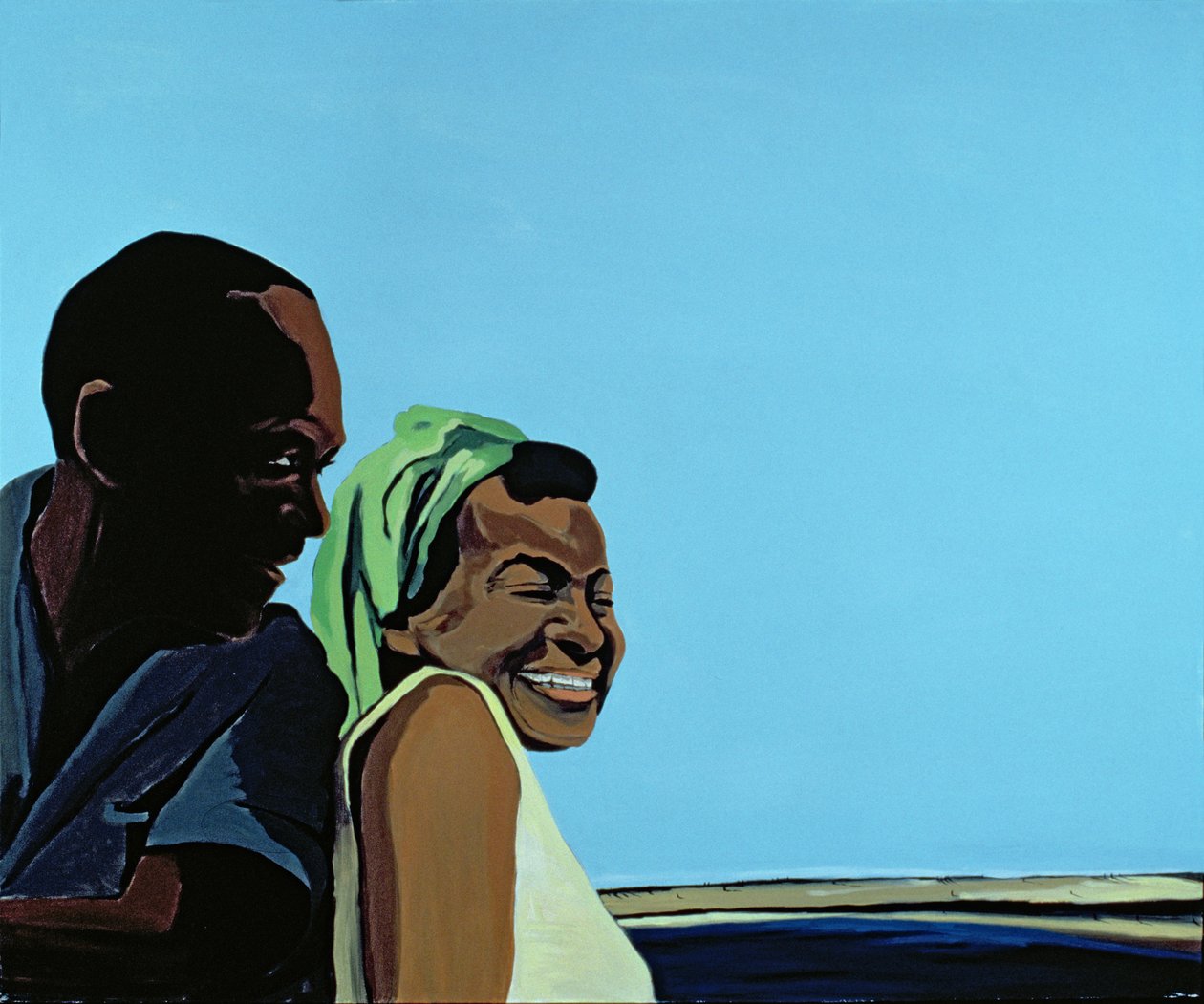 Küba Portresi no.10, 1996 (tuval üzerine akrilik) by Marjorie Weiss