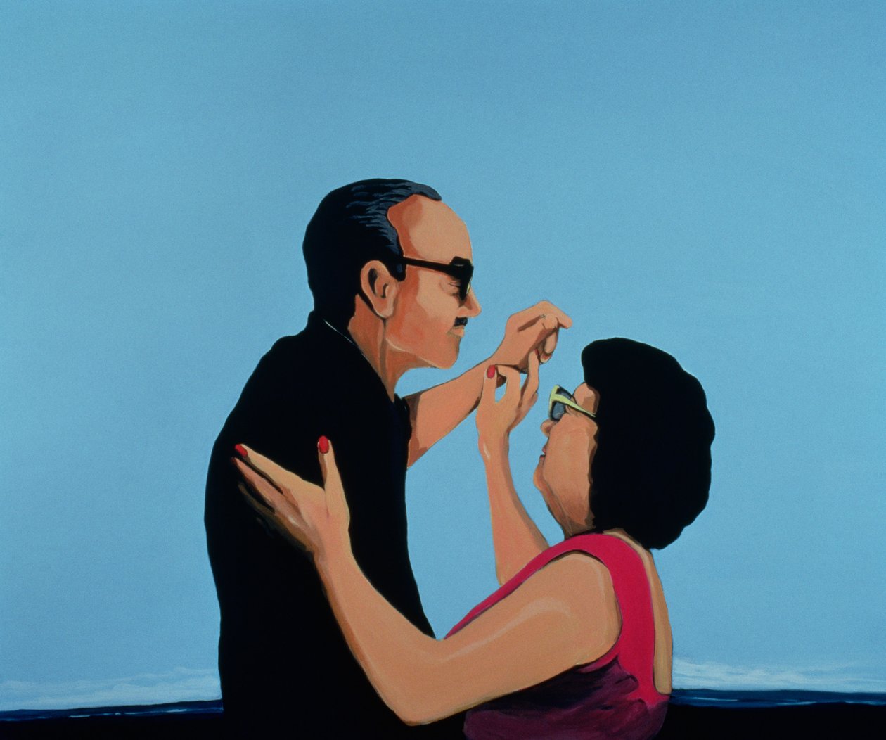 Küba Portresi no.12, 1996 (tuval üzerine akrilik) by Marjorie Weiss