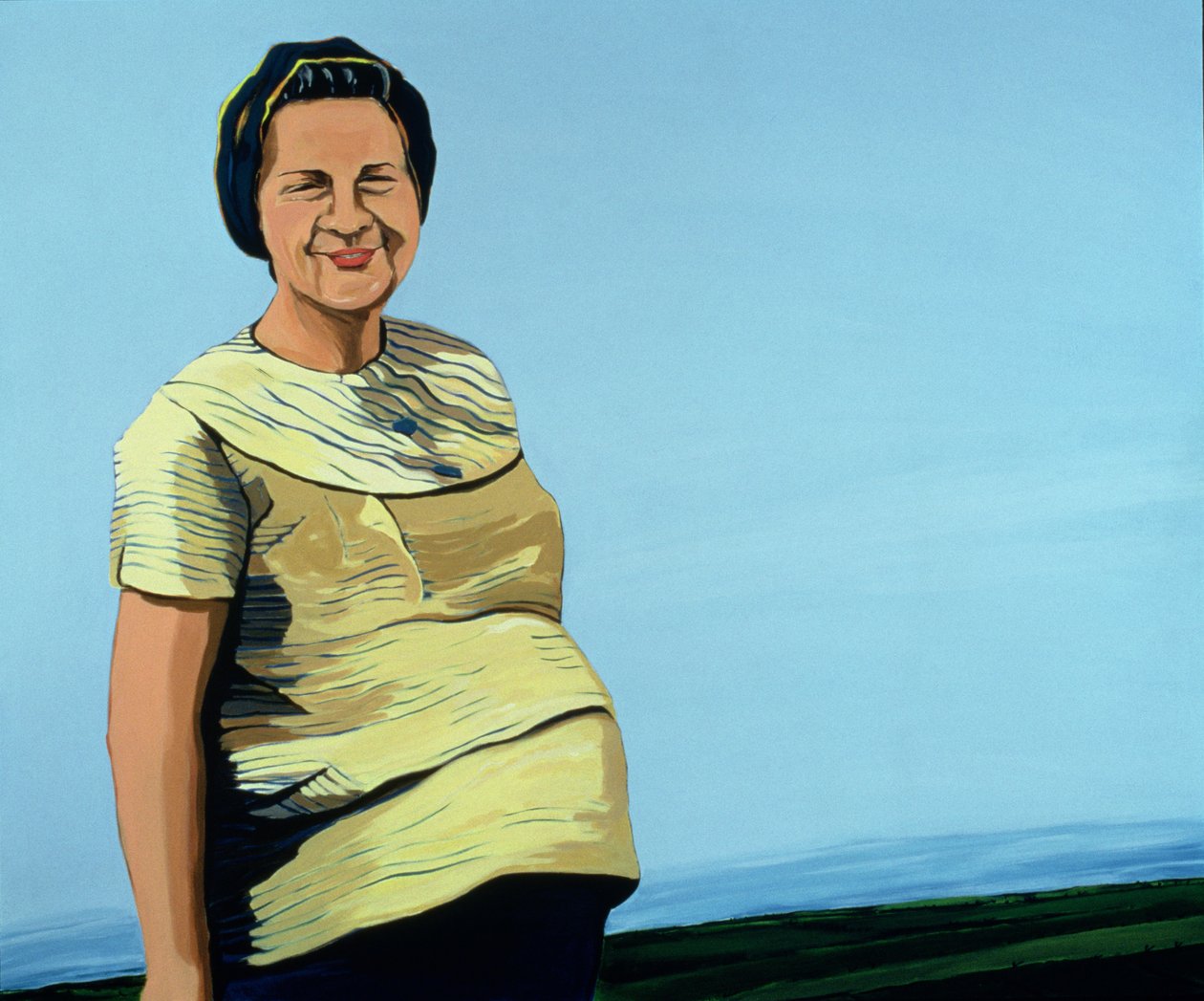 Küba Portresi no.9, 1996 (tuval üzerine akrilik) by Marjorie Weiss