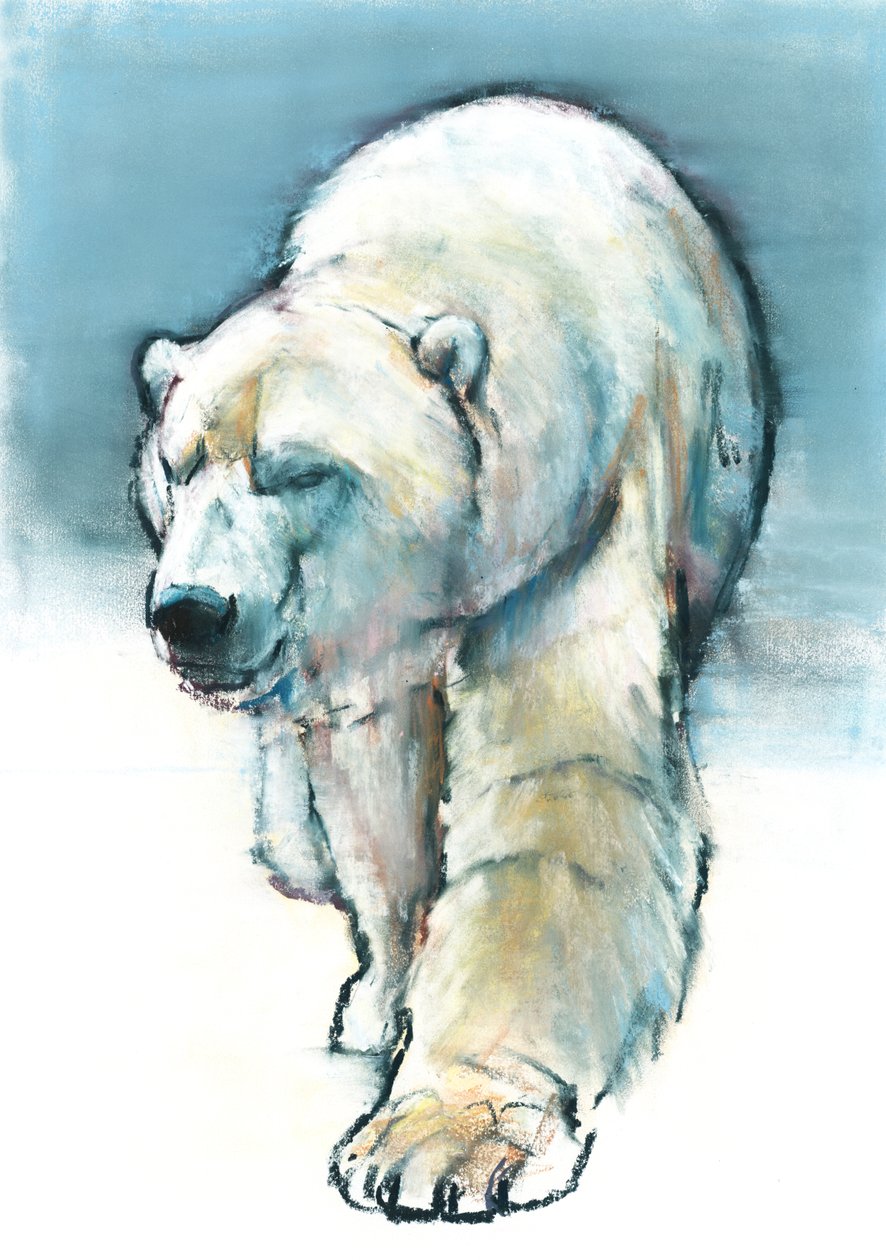 Aqua Sky, 2016, (2016), (kağıt üzerine pastel içerir) by Mark Adlington