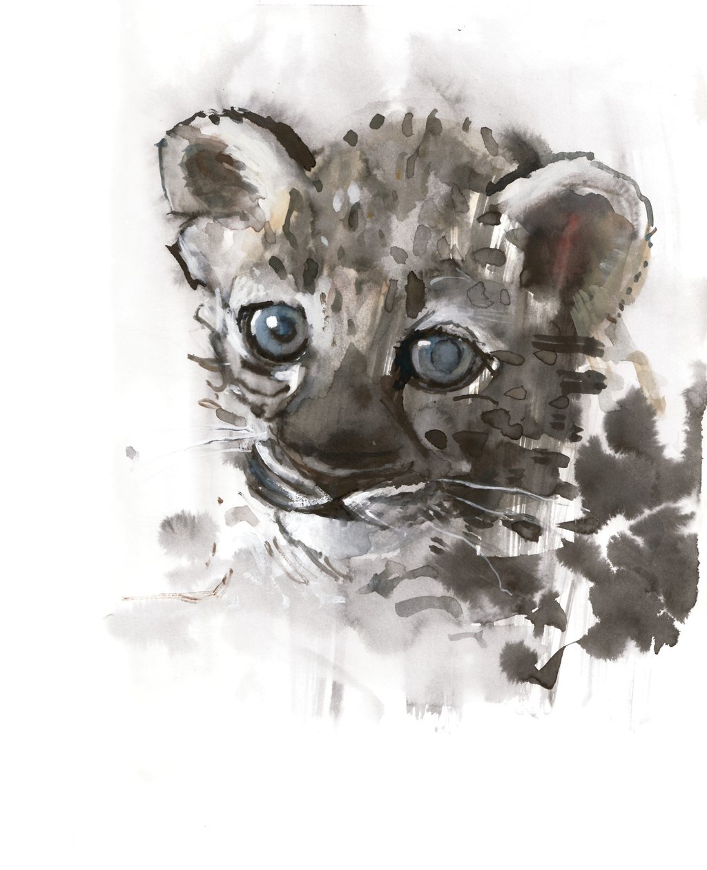 Mavi Gözlü (Arap Leoparı Yavrusu), 2008 by Mark Adlington