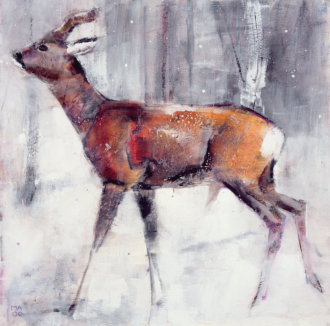 Karda Buck, 2000 (kağıt üzerinde karışık teknik) by Mark Adlington