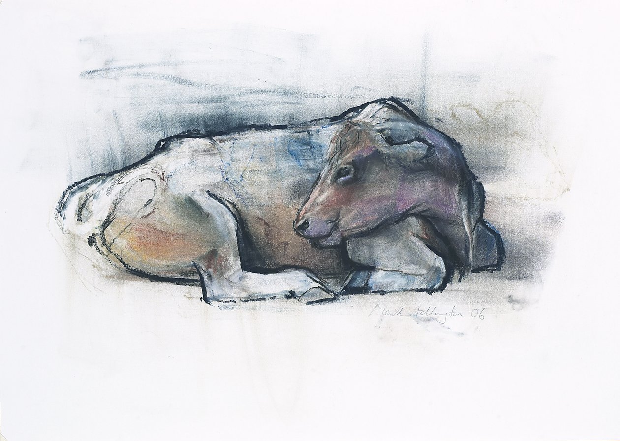 Galloway, 2006 (kağıt üzerinde kömür ve conte) by Mark Adlington