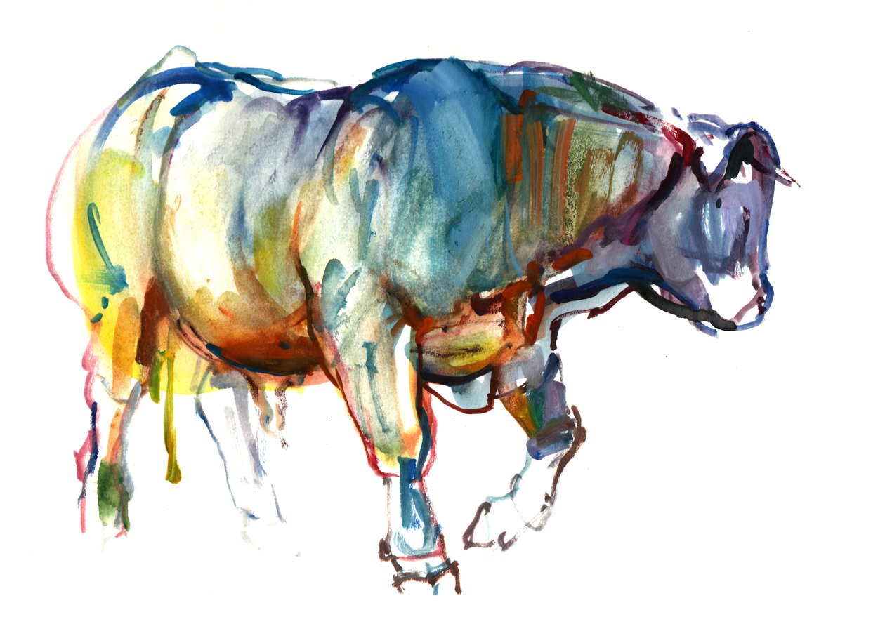 Gravitas, 2010, (kağıt üzerine suluboya ve guaj boya) by Mark Adlington