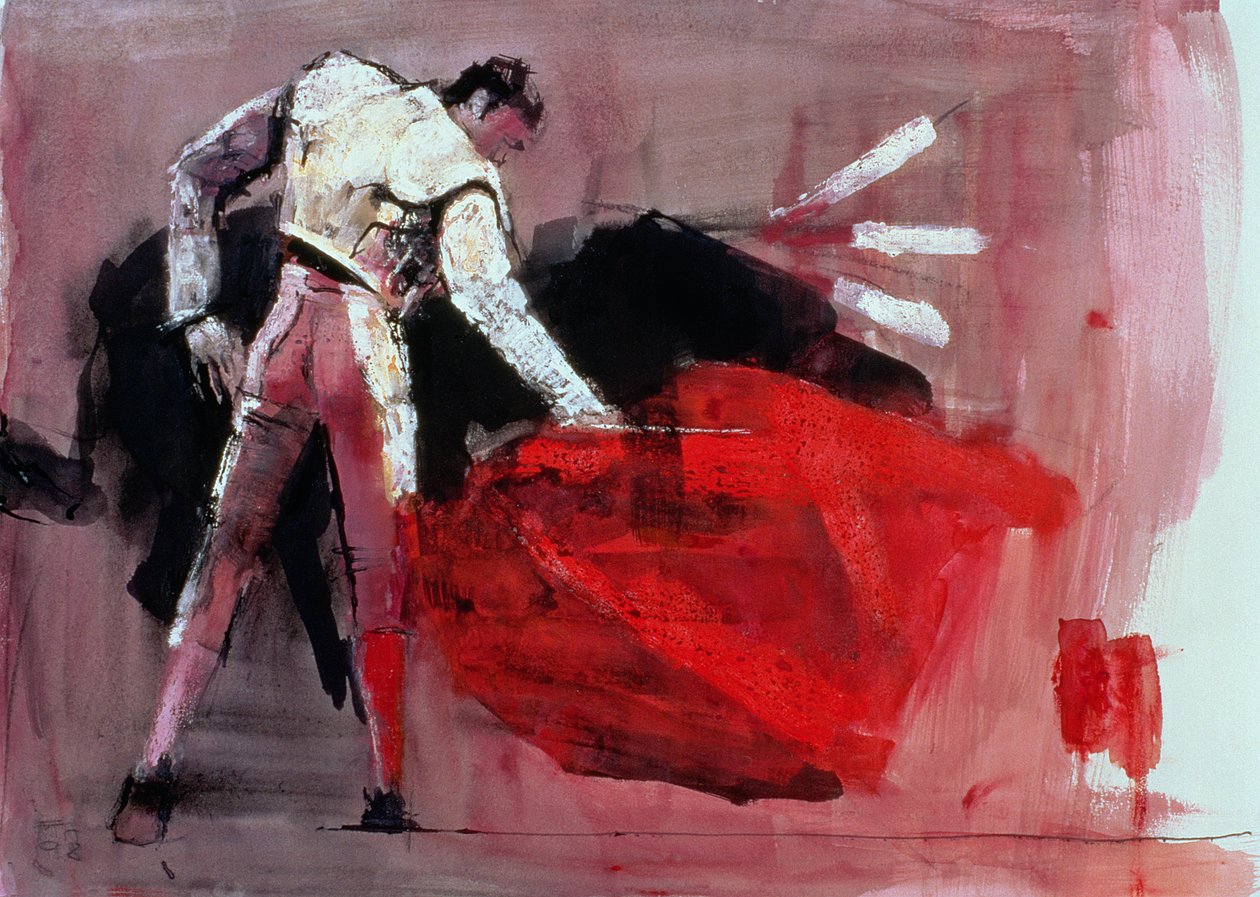 Matador, 1998 (kağıt üzerinde karışık teknik) by Mark Adlington