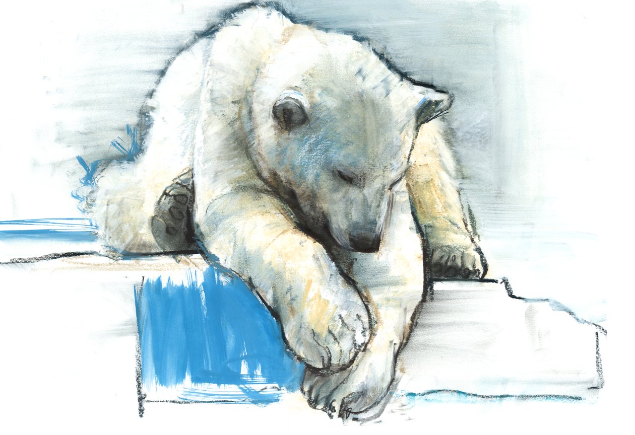 Kenarın Ötesinde, 2016, (kağıt üzerinde conté ve pastel) by Mark Adlington
