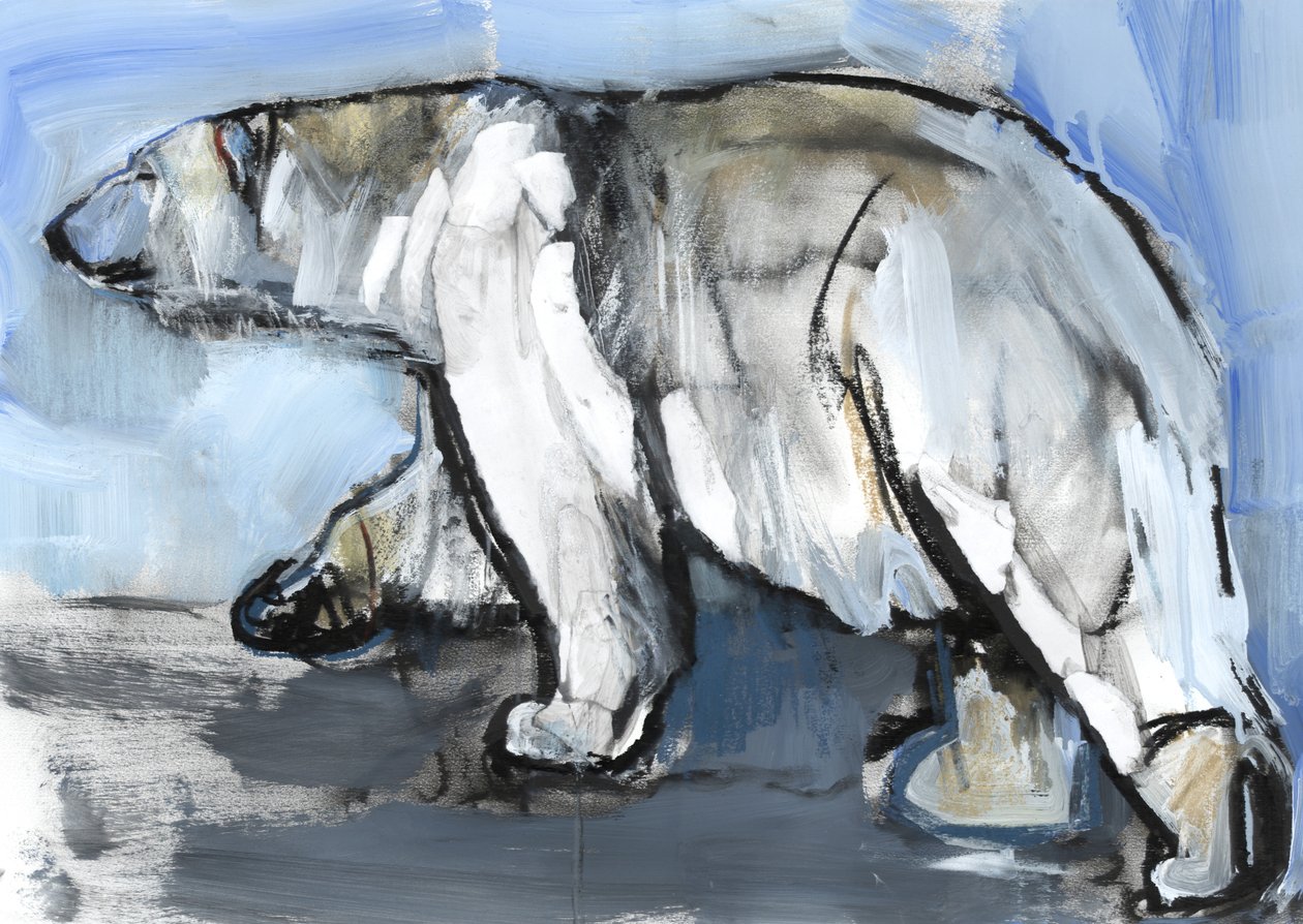 Polar, 2013, (karma teknik ve kağıt üzerine kolaj) by Mark Adlington