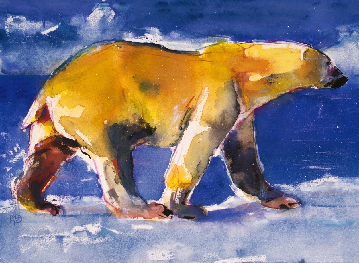 Sarı Ayı, 1999 (kağıt üzerinde karışık teknik) by Mark Adlington