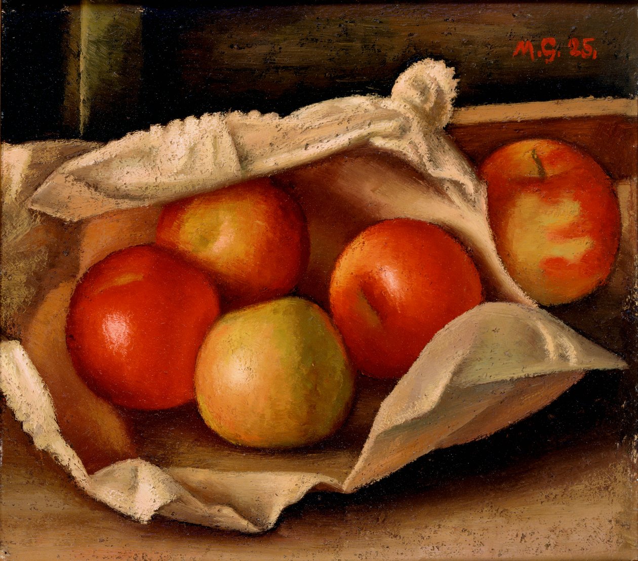 Çantadaki Elmalar, 1925 by Mark Gertler