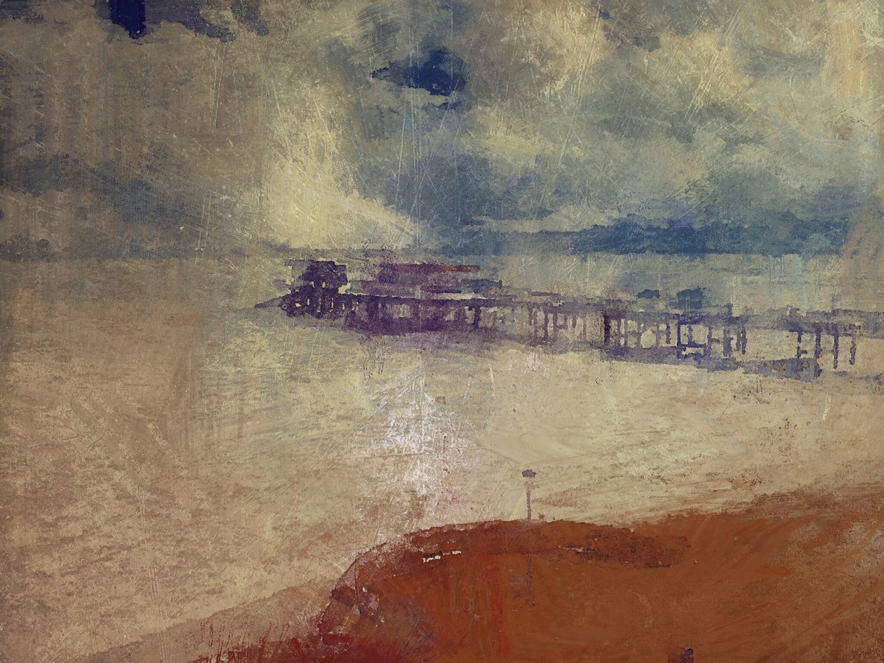 Gümüş deniz manzarası - Cromer İskelesi, Norfolk (karışık teknik) by Mark Gordon