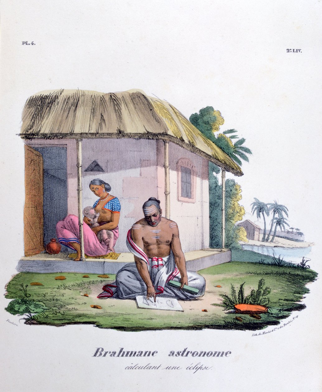 Brahman Astronom, Tutulmanın Hesaplanması, 1828 by Marlet et Cie