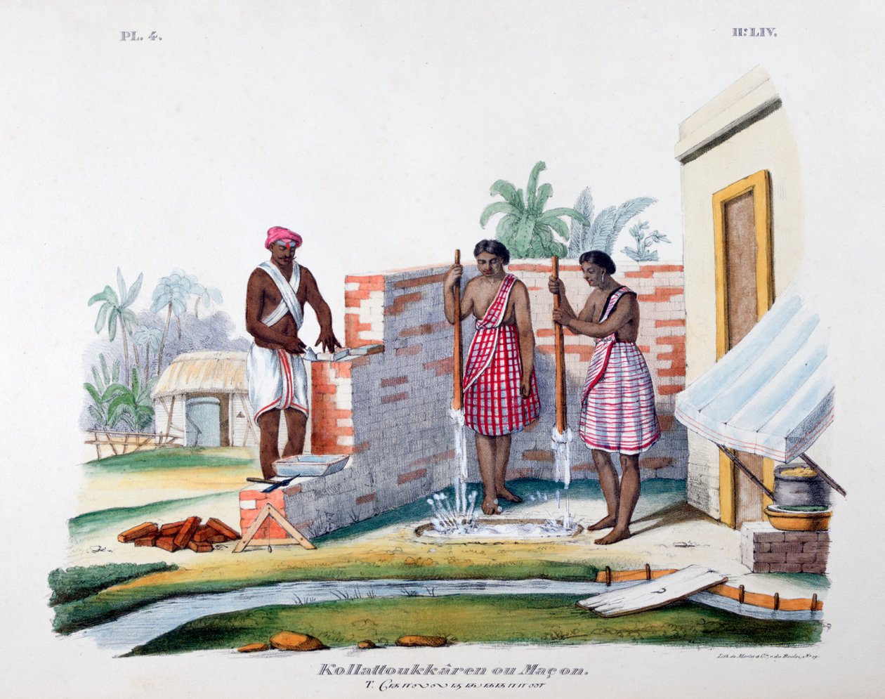 duvar ustası, 1828 by Marlet et Cie