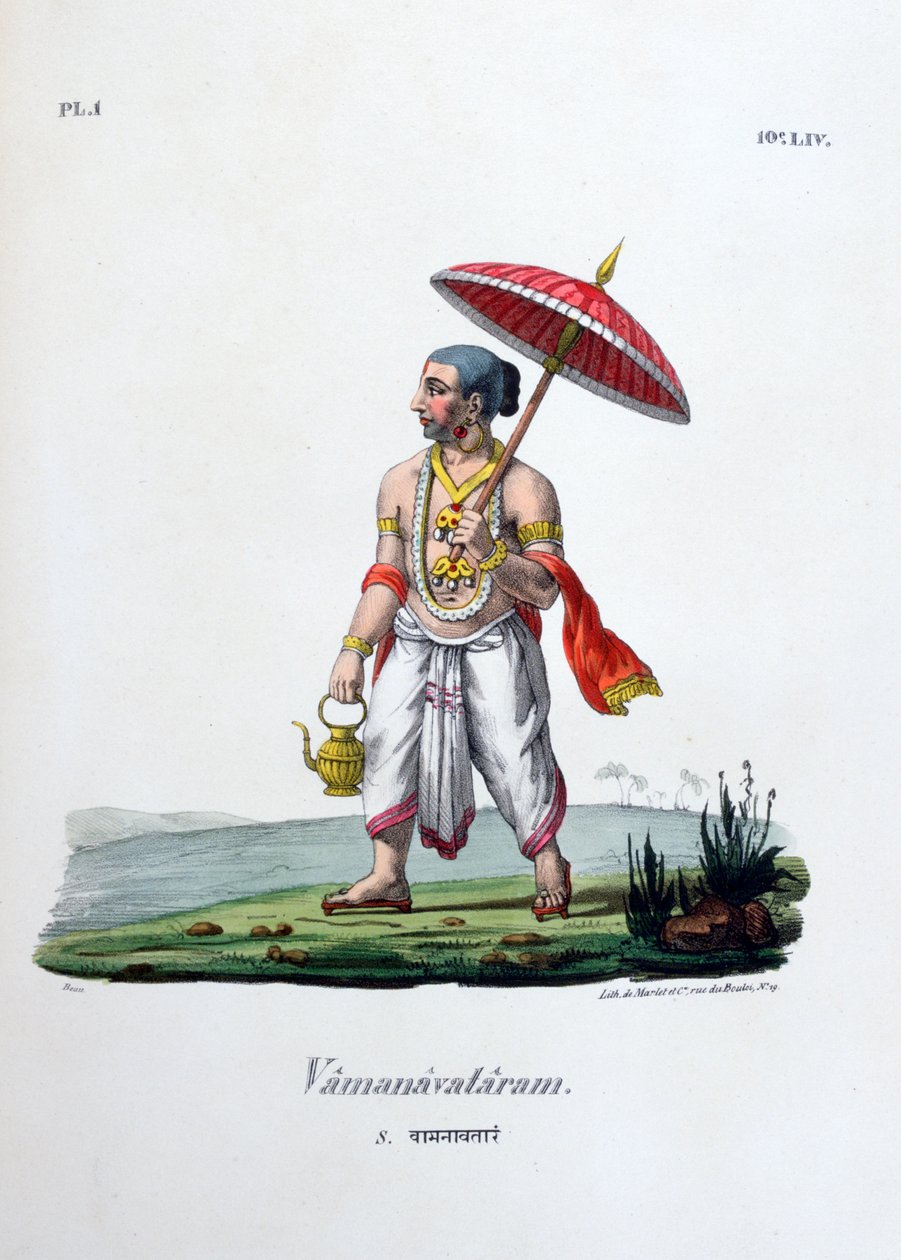 Vamanavataram cüce, 1828 by Marlet et Cie