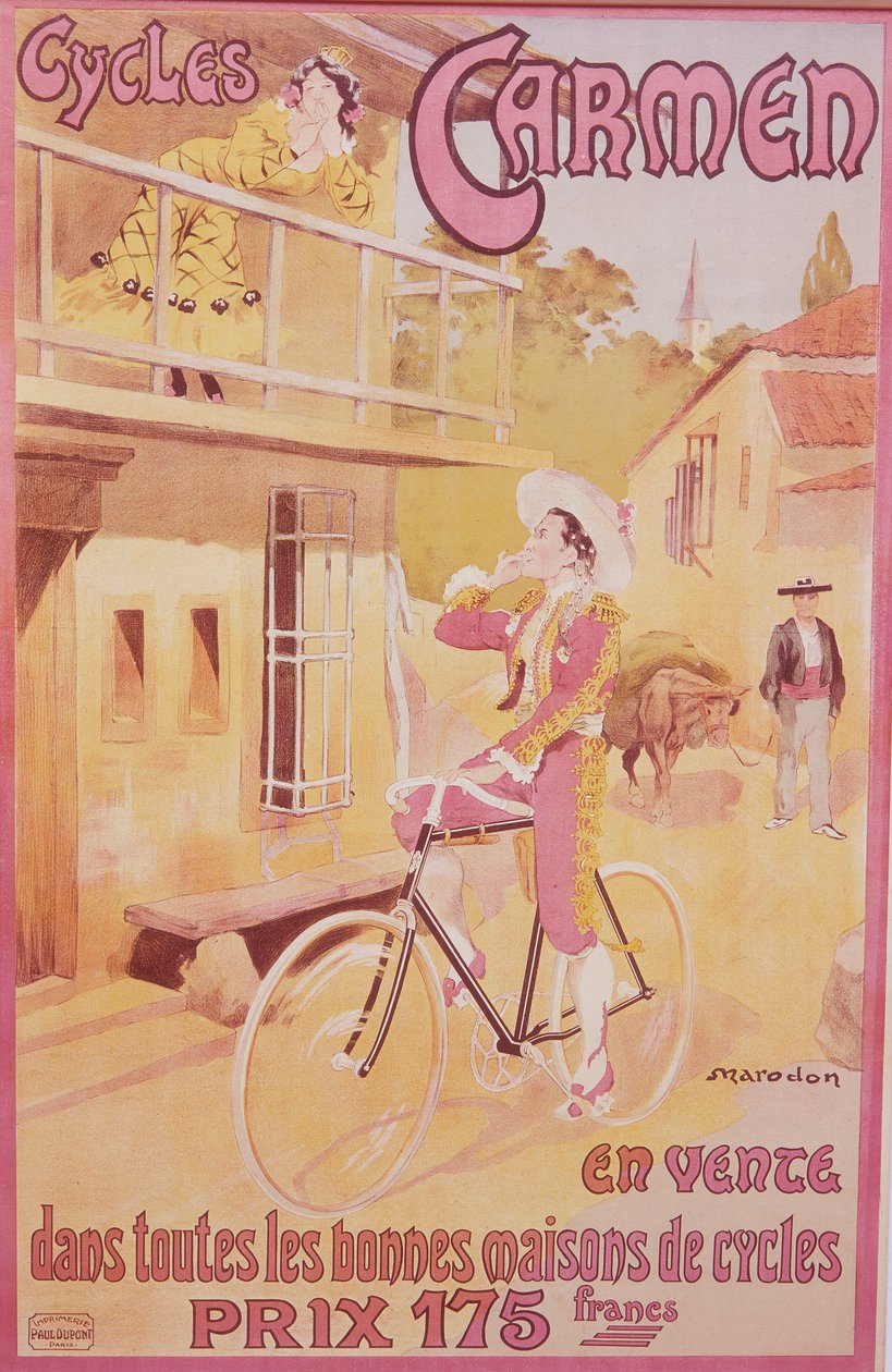 Poster reklamı Carmen bisikletleri, 19. yüzyılın sonları - 20. yüzyılın başlarında by Marodon