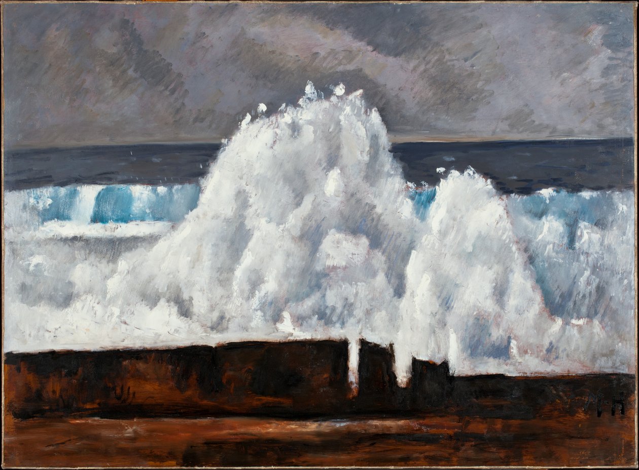Dalga, 1940-41 (masonit üzerine yağlı boya) by Marsden Hartley